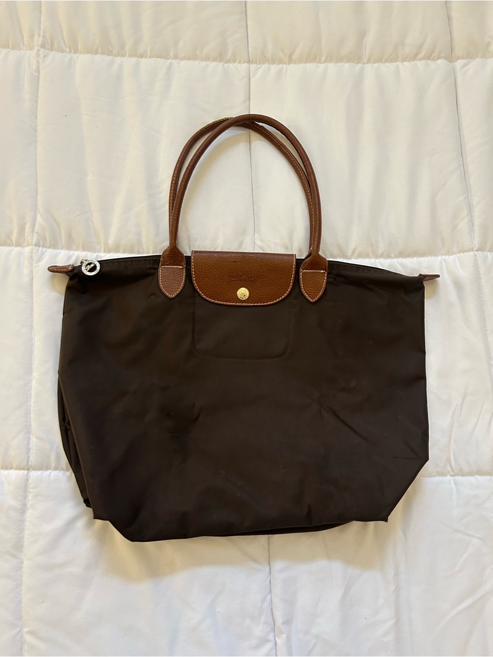 Brown Longchamp Le Pliage Tote Bag